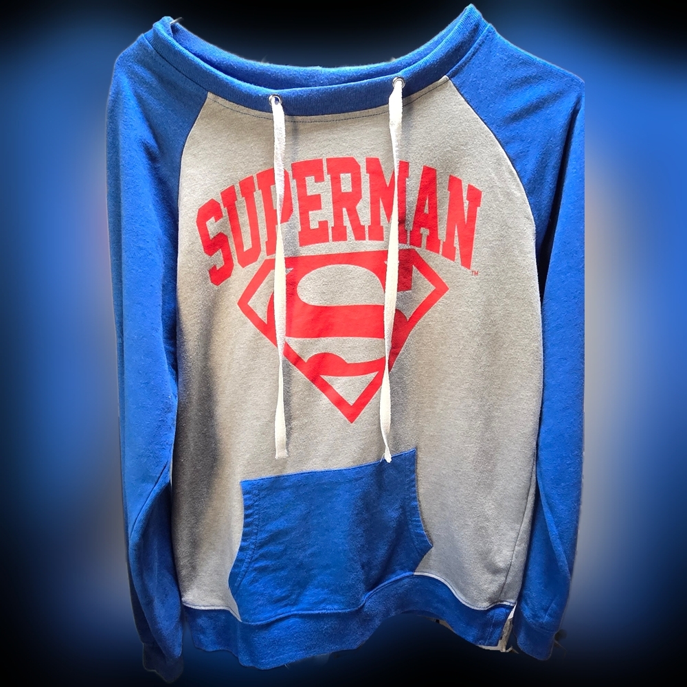 DC Comics Superman Red and Blue Hoodie